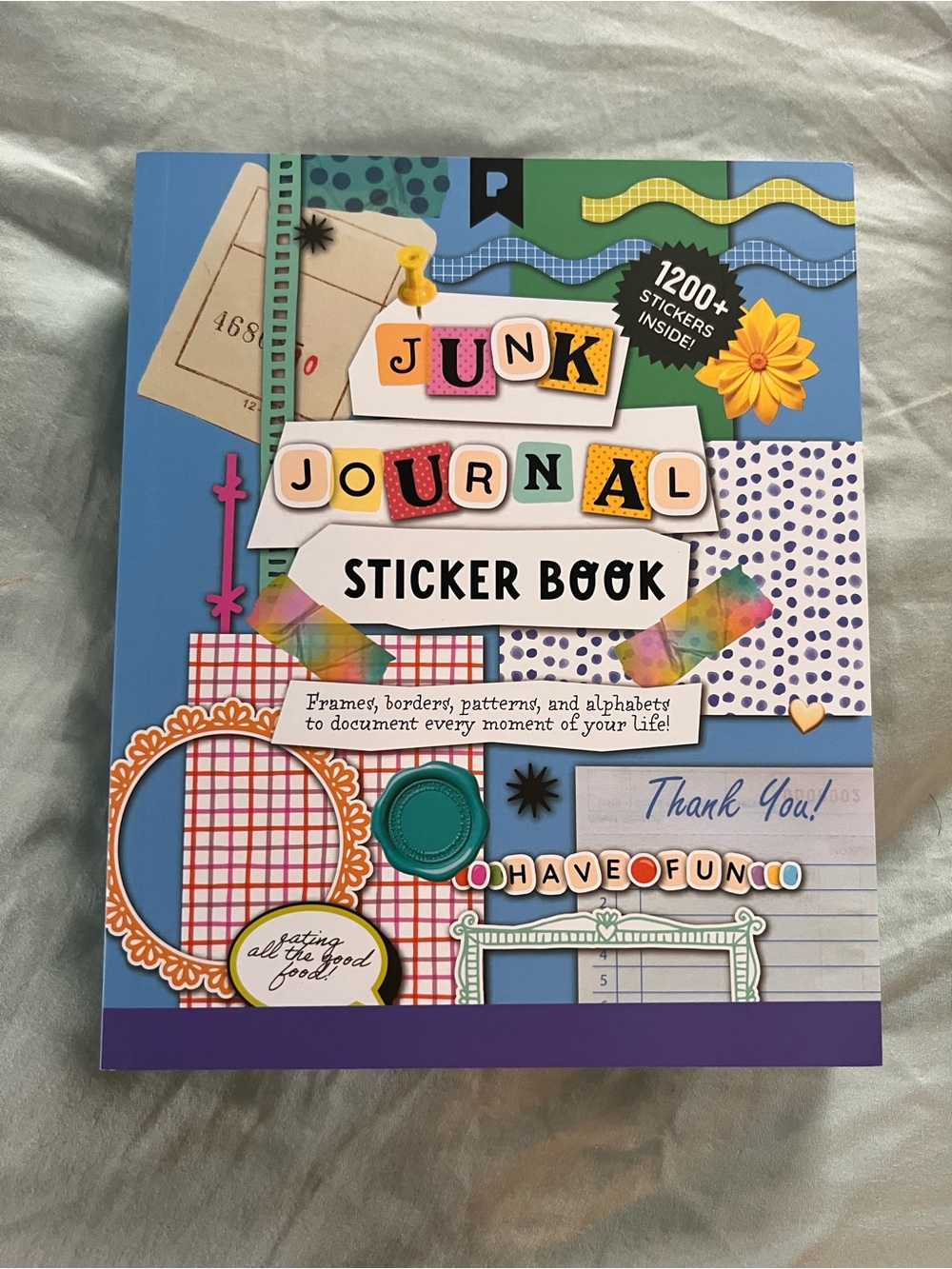 Junk Journal Sticker Book - Multi-Color Home Wall Decor Accent